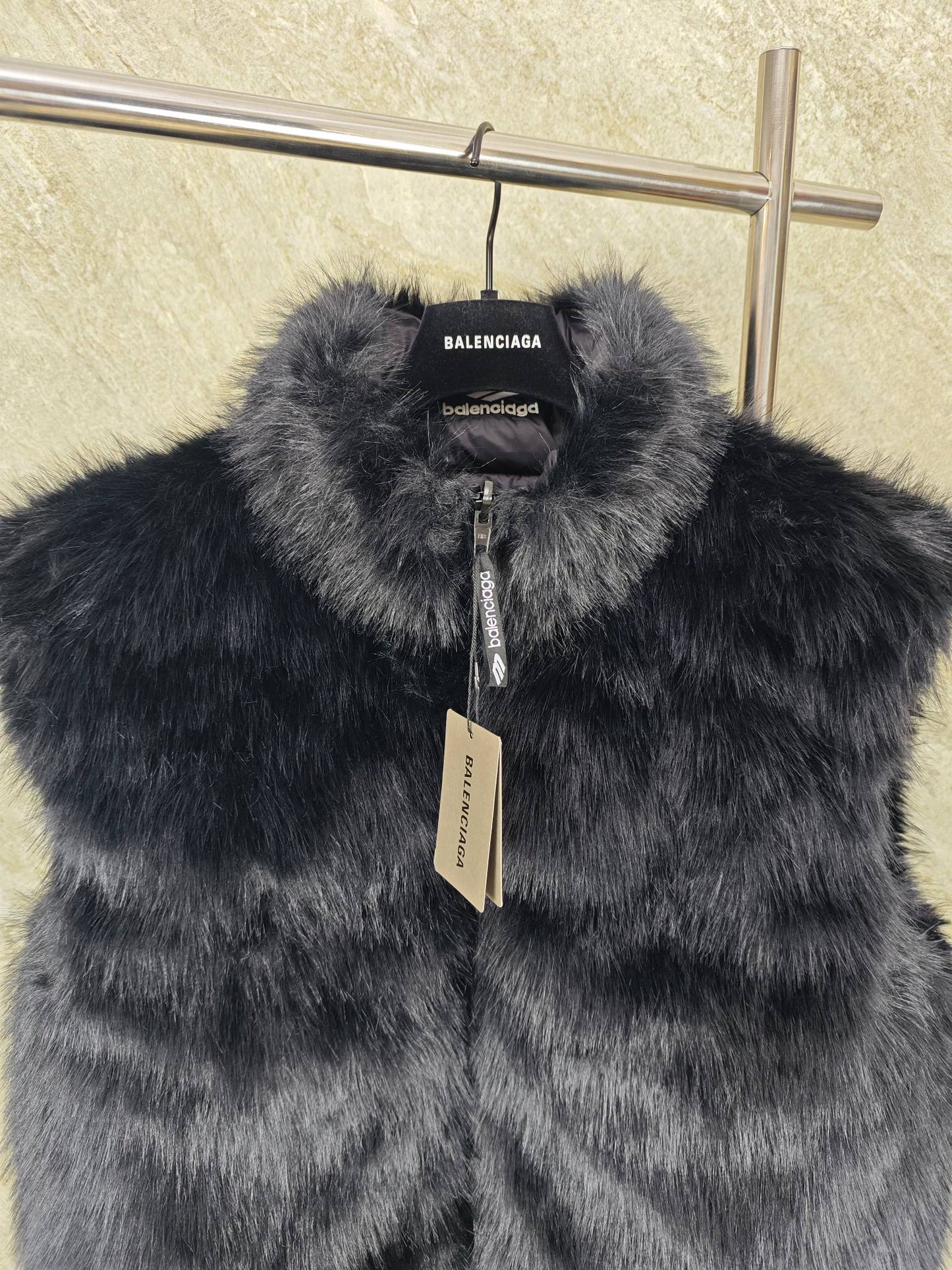 퍼 코튼 조끼 (fur cotton vest)