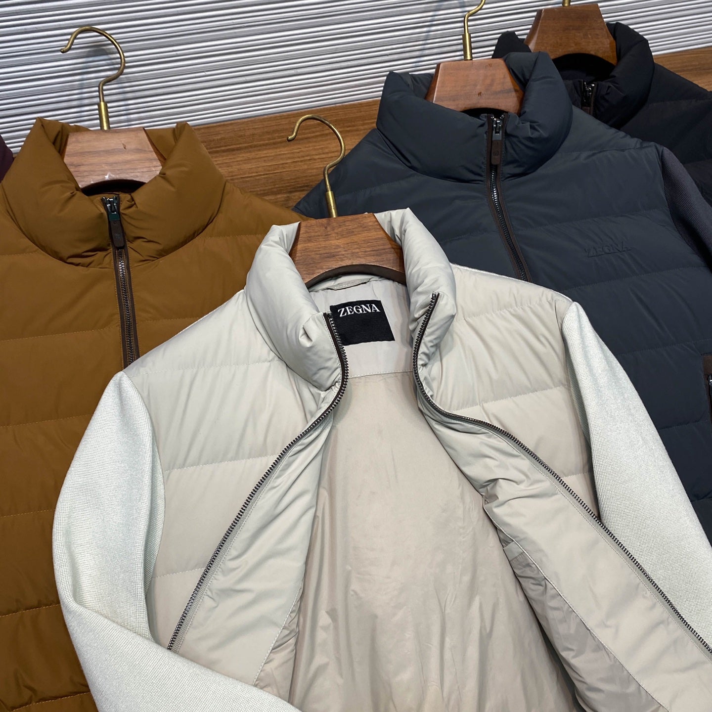 스탠드 칼라 다운 재킷 (stand collar down jacket)