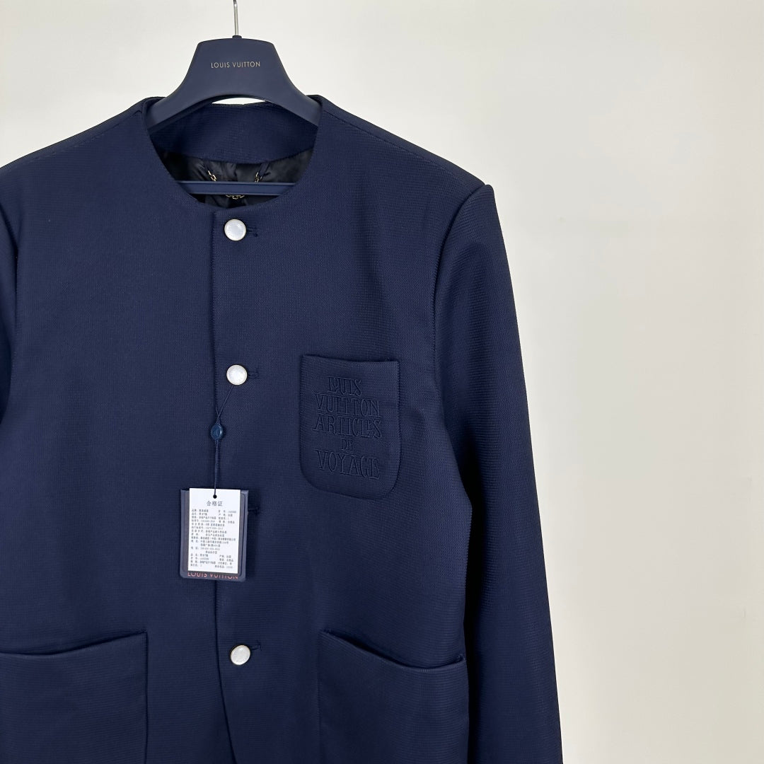라운드넥 자켓 (round neck jacket)