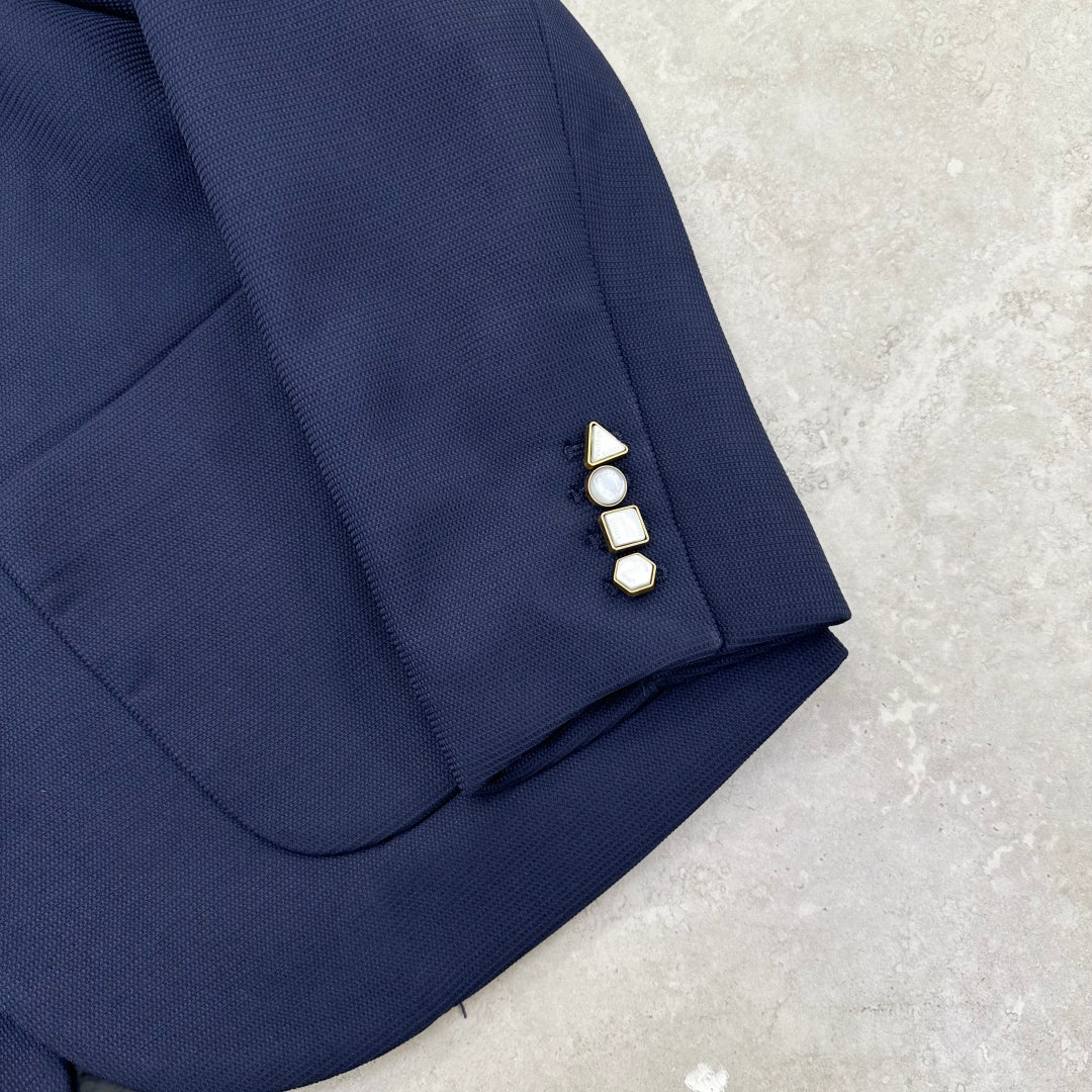 라운드넥 자켓 (round neck jacket)