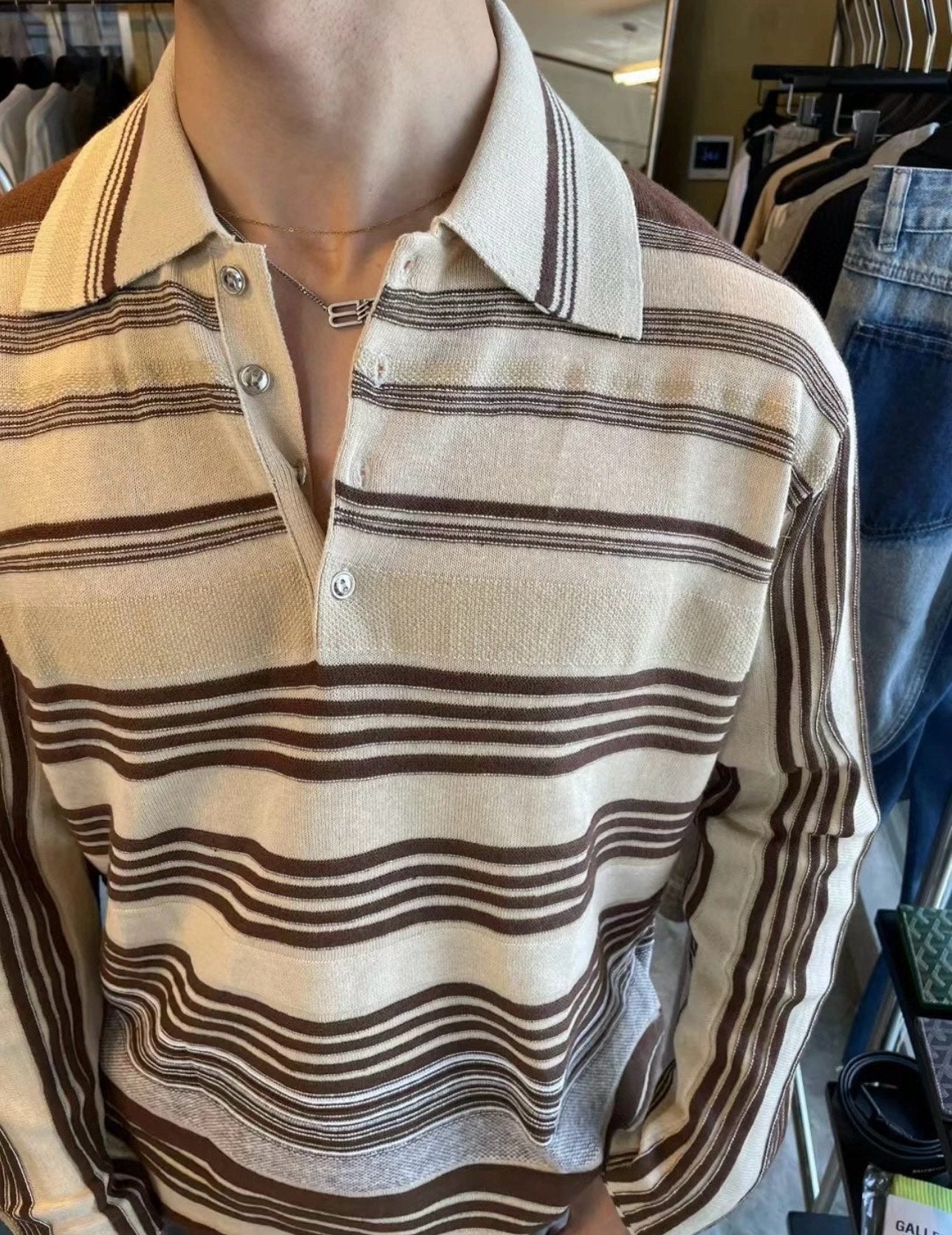 린넨 블렌드 맨투맨 (Linen blend man-to-man)