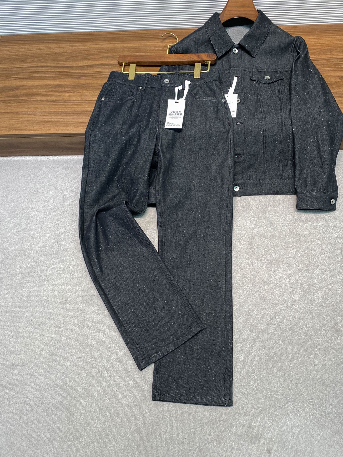 라펠 데님수트 (lapel denim suit)