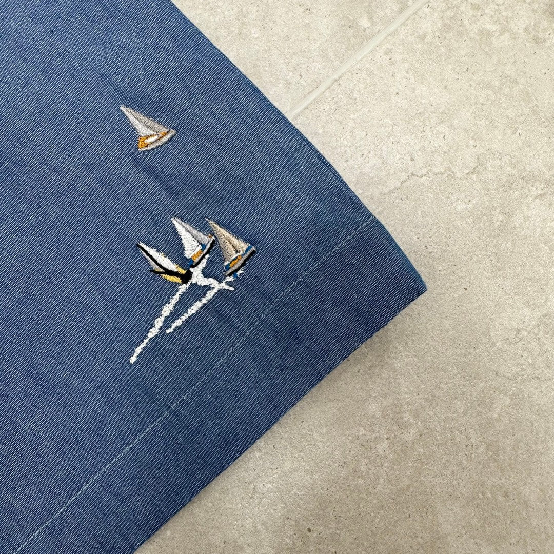 범선자수 반바지 (Sailboat embroidery shorts)