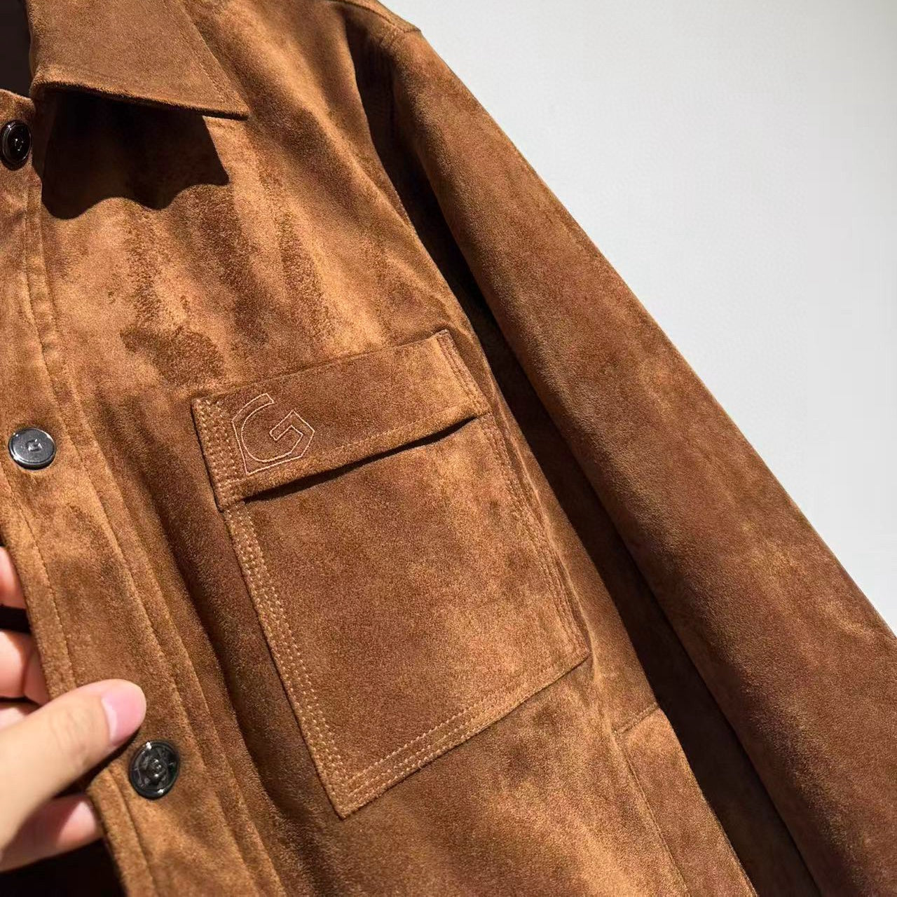 카라멜 가죽셔츠 (Caramel leather shirt)