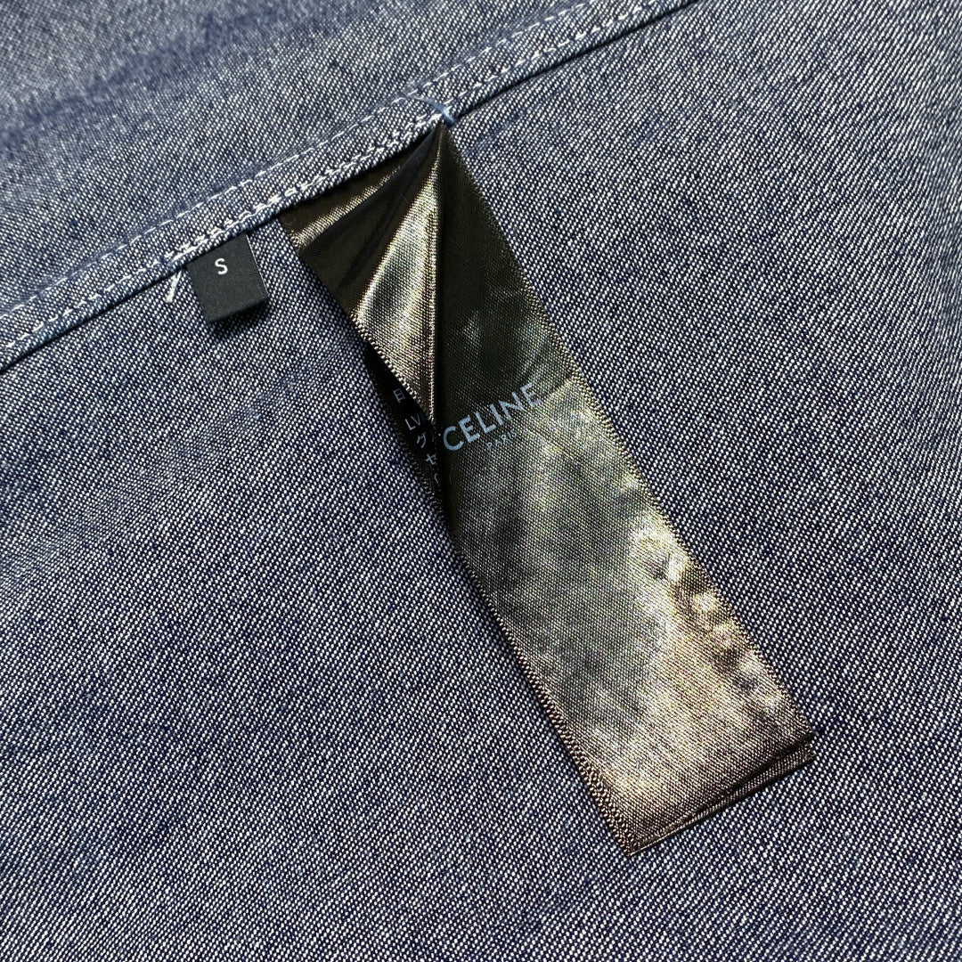 코튼 칼라 데님 셔츠 (cotton collar denim shirt)