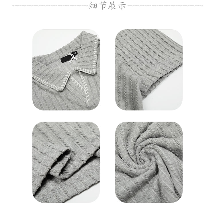 스티칭 라펠 티셔츠 (PICE 4.0)
