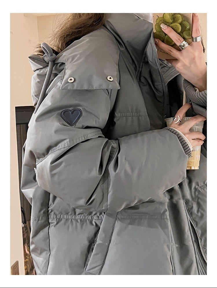 하트패치패딩(남여공용)