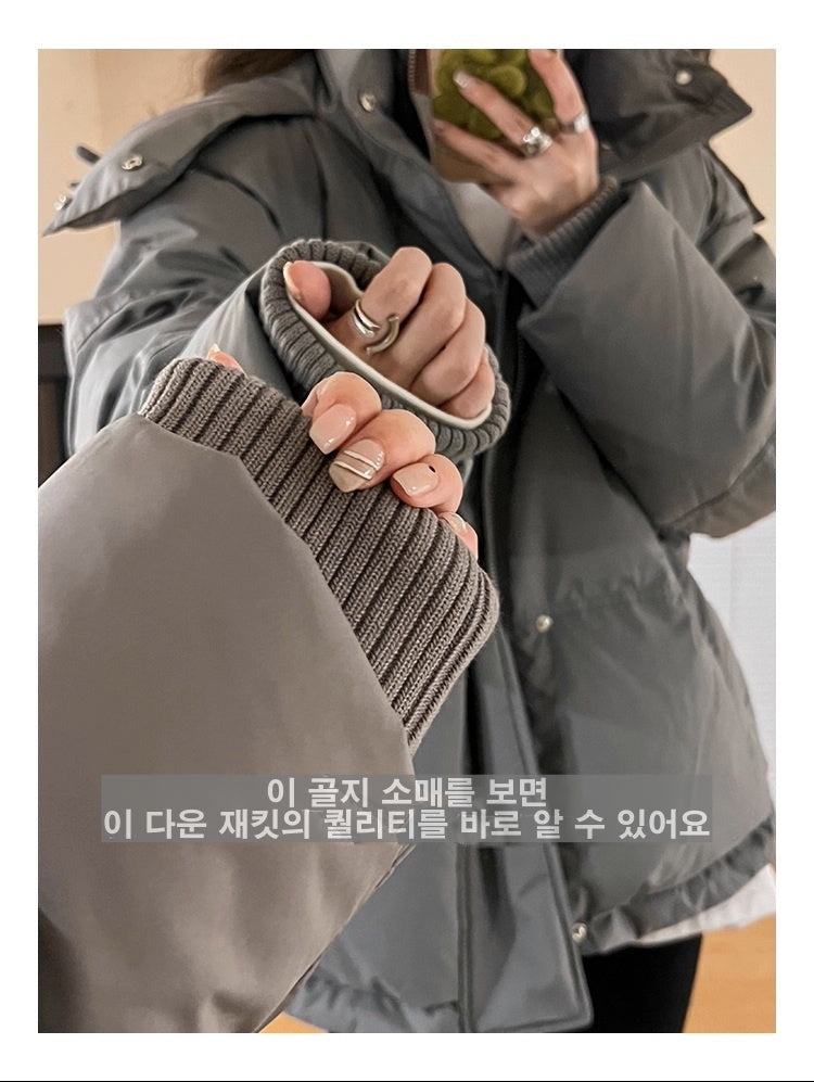 하트패치패딩(남여공용)