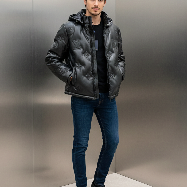 양가죽 엠보싱 패딩 (Sheepskin embossed padding)