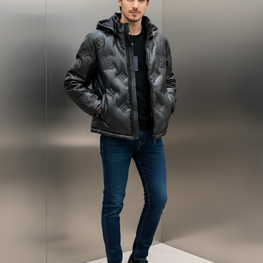 양가죽 엠보싱 패딩 (Sheepskin embossed padding)