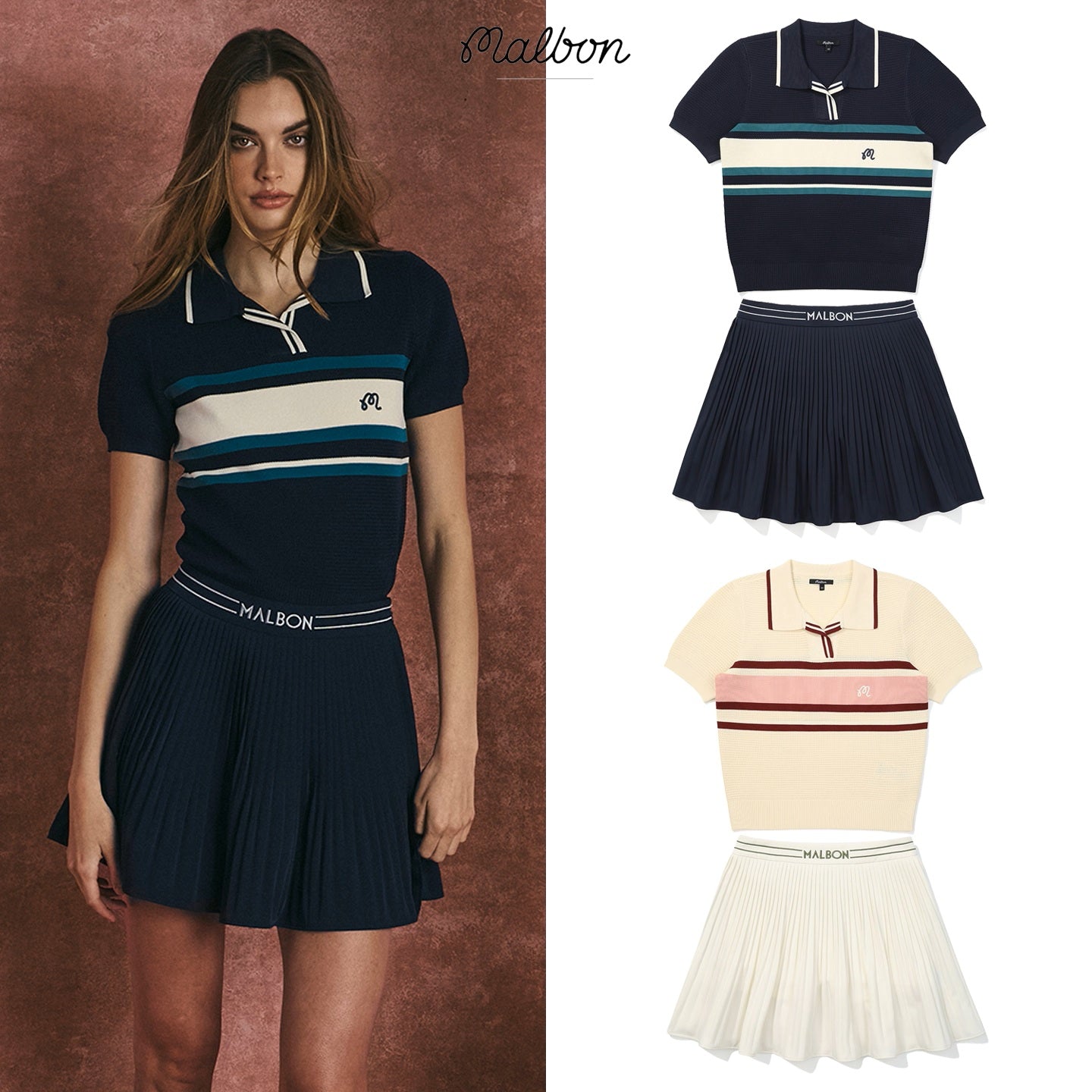 라이트니트플리츠스커트 (Light knit pleated skirt)