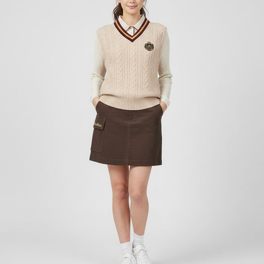 v넥조끼셋업 (V-neck vest set)