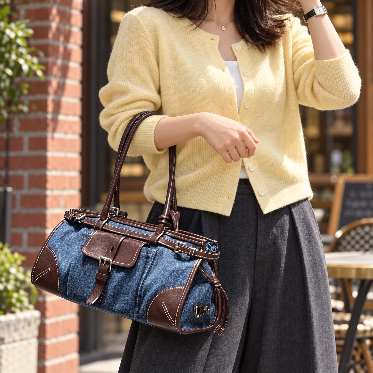보니 데님 핸드백 (Bonnie Denim Handbag)