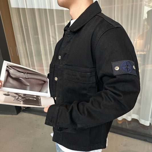 배지 데님 재킷 (badge denim jacket)