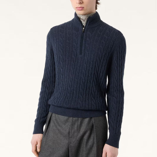 봄버 케이블 니트티 (Bomber Cable Knit Tee)