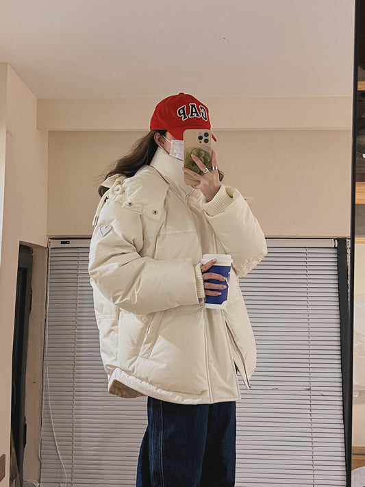 하트패치패딩(남여공용)