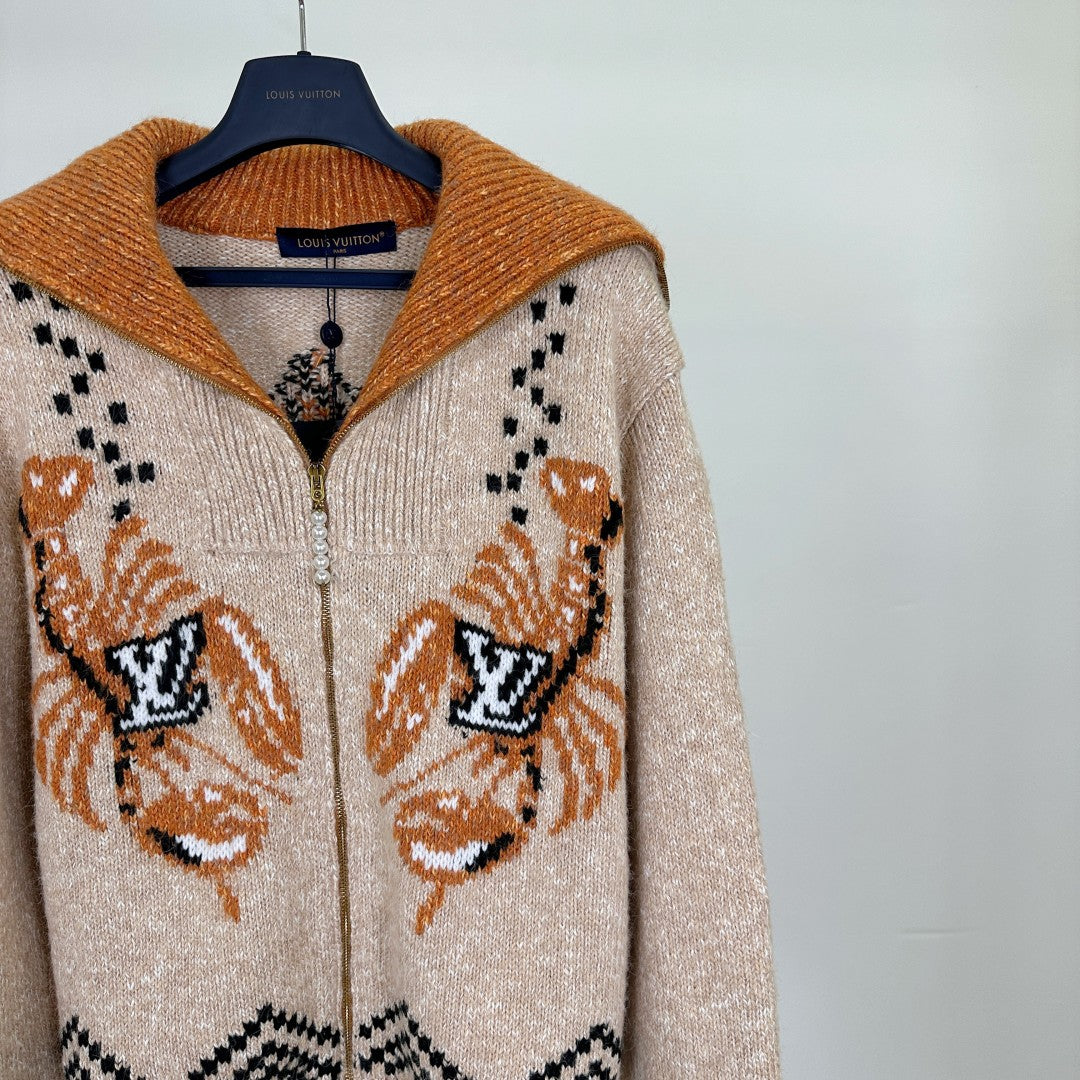 자카드 집업니트 (Jacquard zip-up knit)