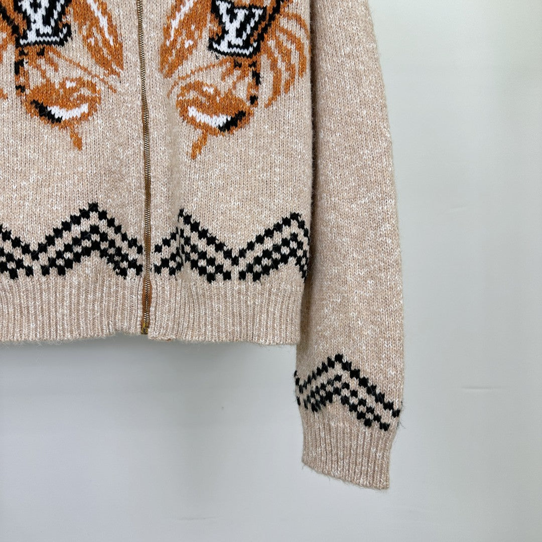 자카드 집업니트 (Jacquard zip-up knit)