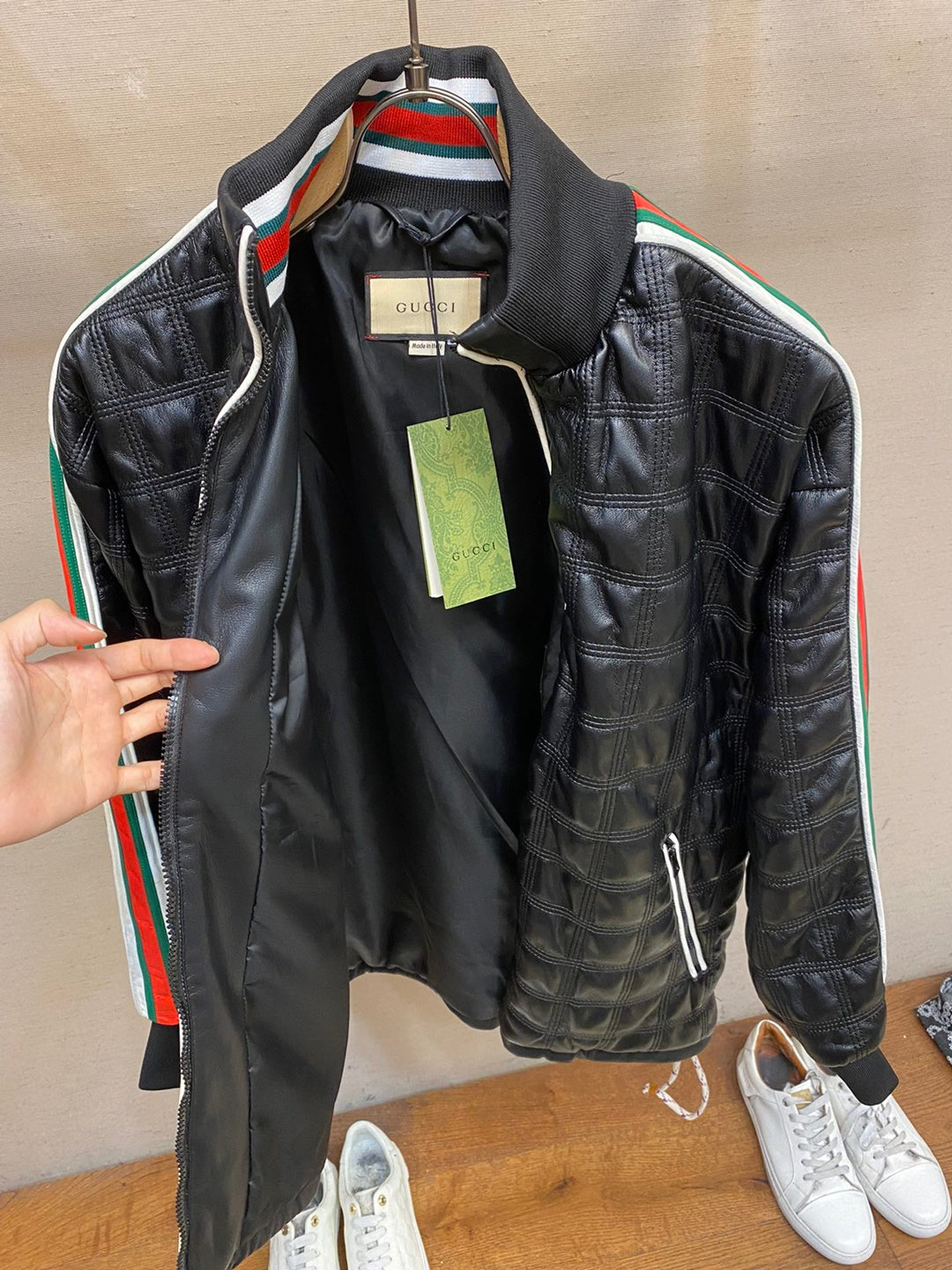 K610 425829 레더퀄팅자켓