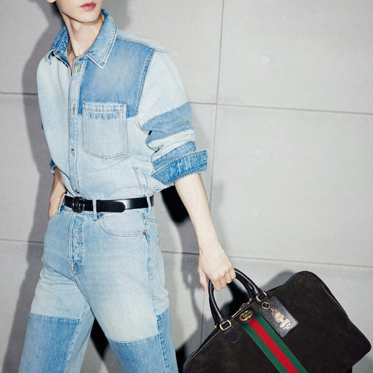 엠보싱 데님셔츠 (Embossed denim shirt)