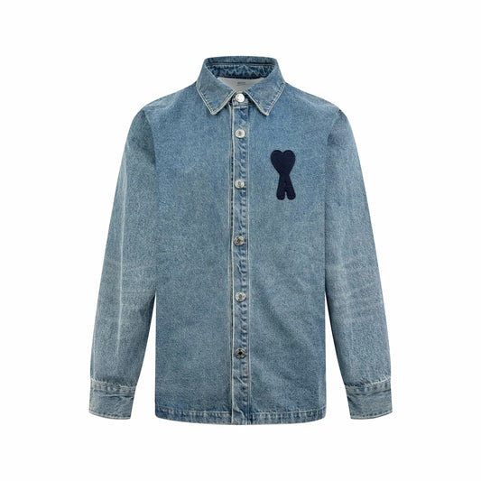하트 데님 재킷 (heart denim jacket)