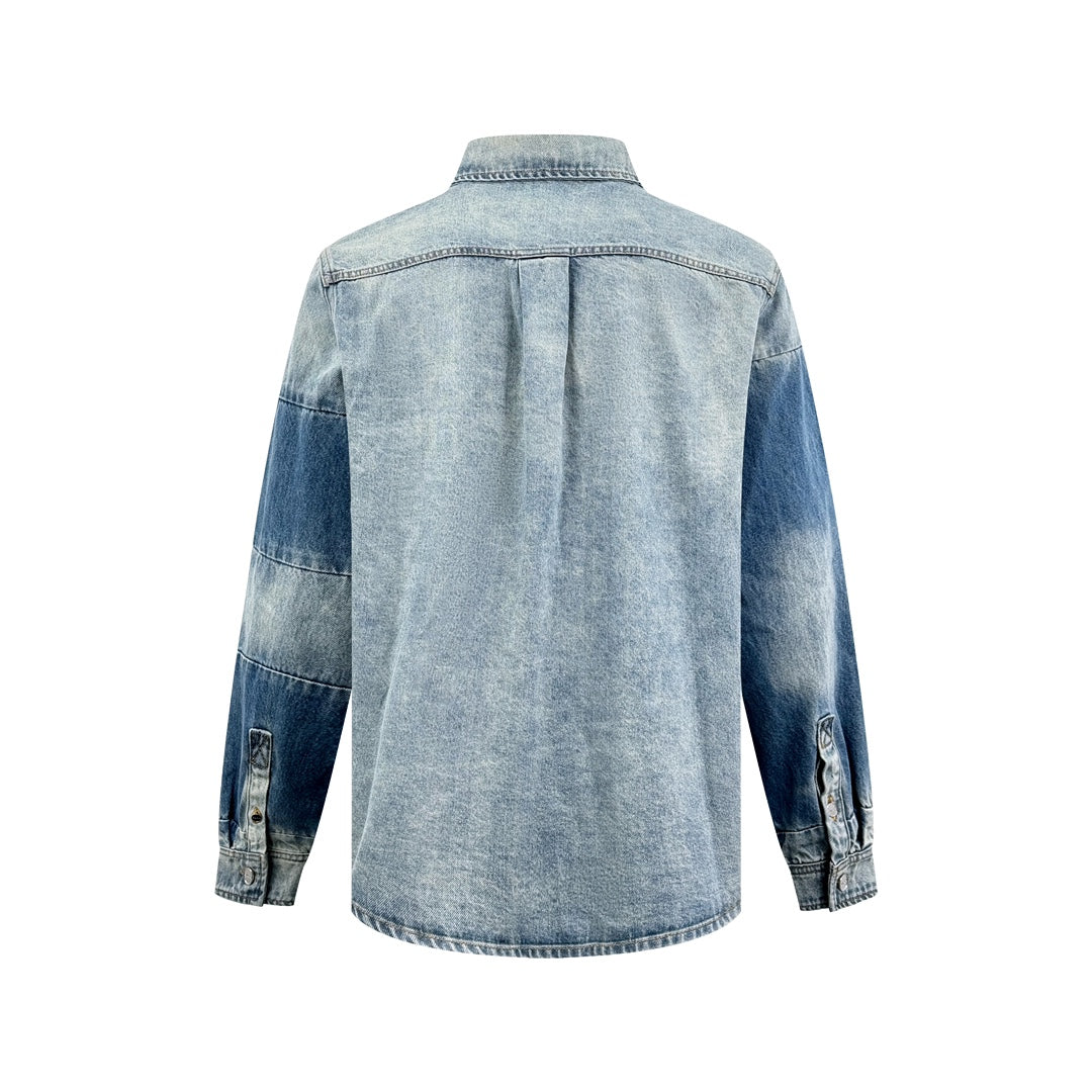 엠보싱 데님셔츠 (Embossed denim shirt)