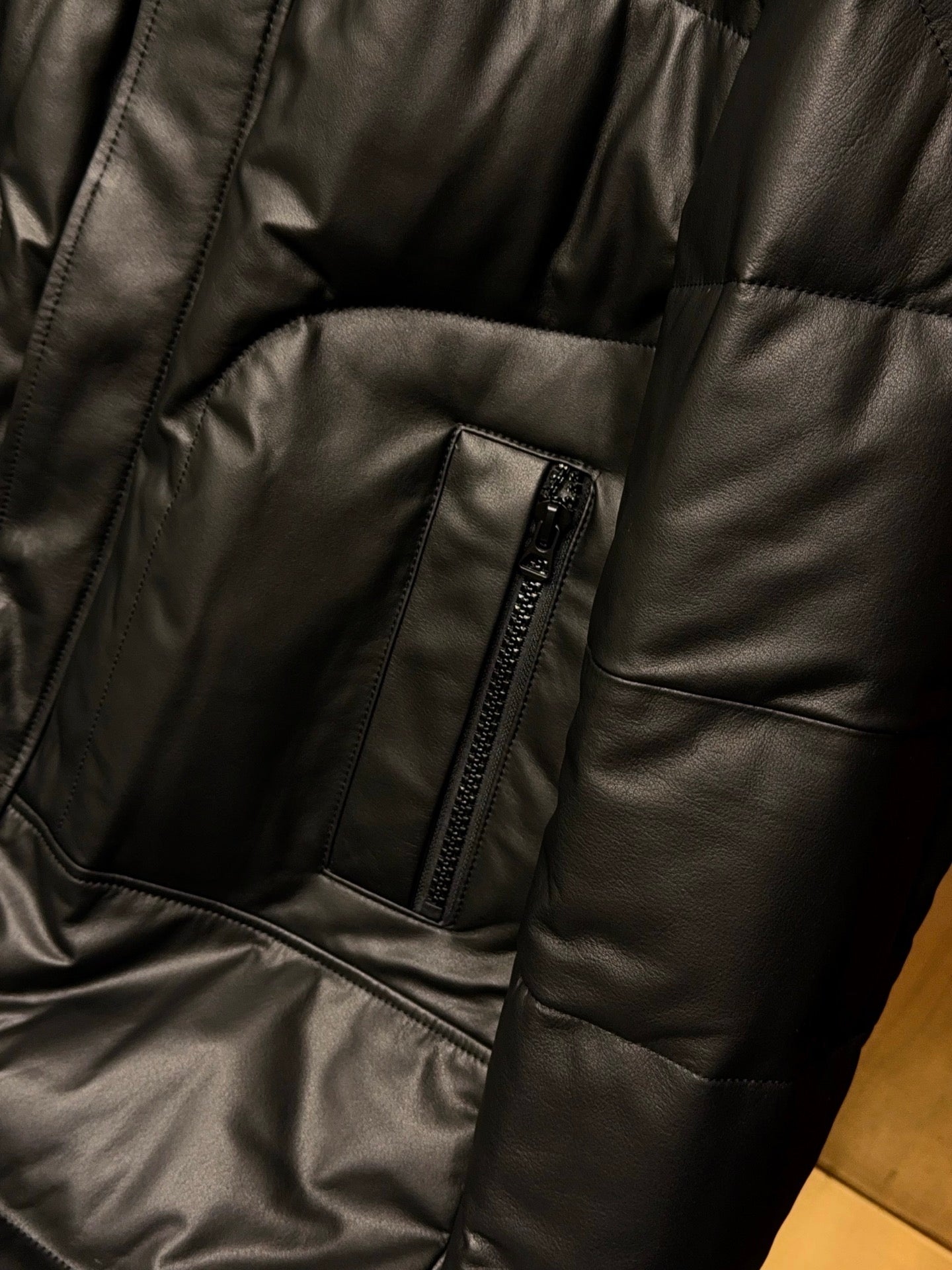 롱 트렌치 레더코트 (Long trench leather coat)
