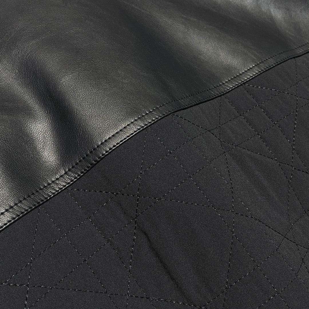 까나쥬 퀄팅 가죽자켓 (Cannage quilted leather jacket)