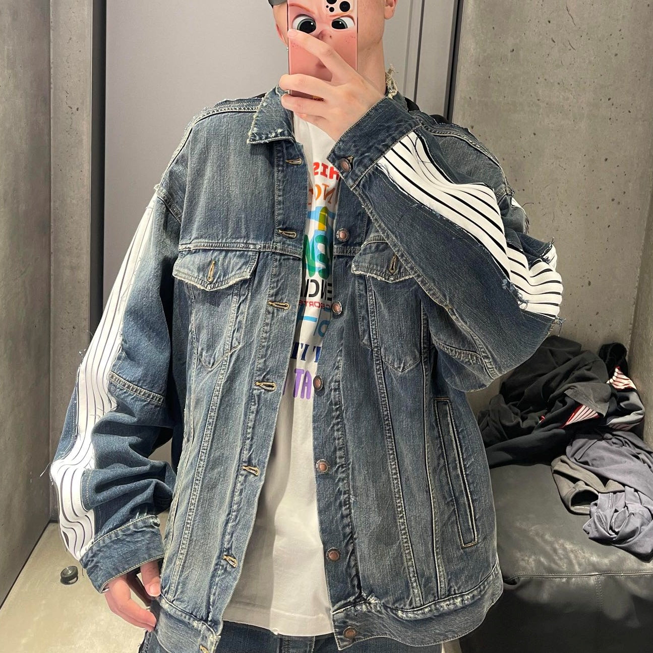 컷업 청자켓 (cut-up denim jacket)