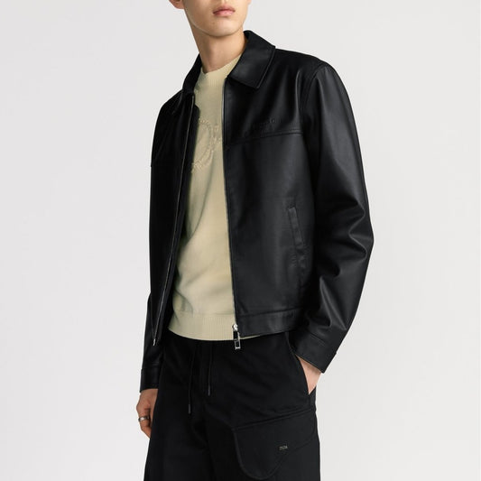 까나쥬 퀄팅 가죽자켓 (Cannage quilted leather jacket)
