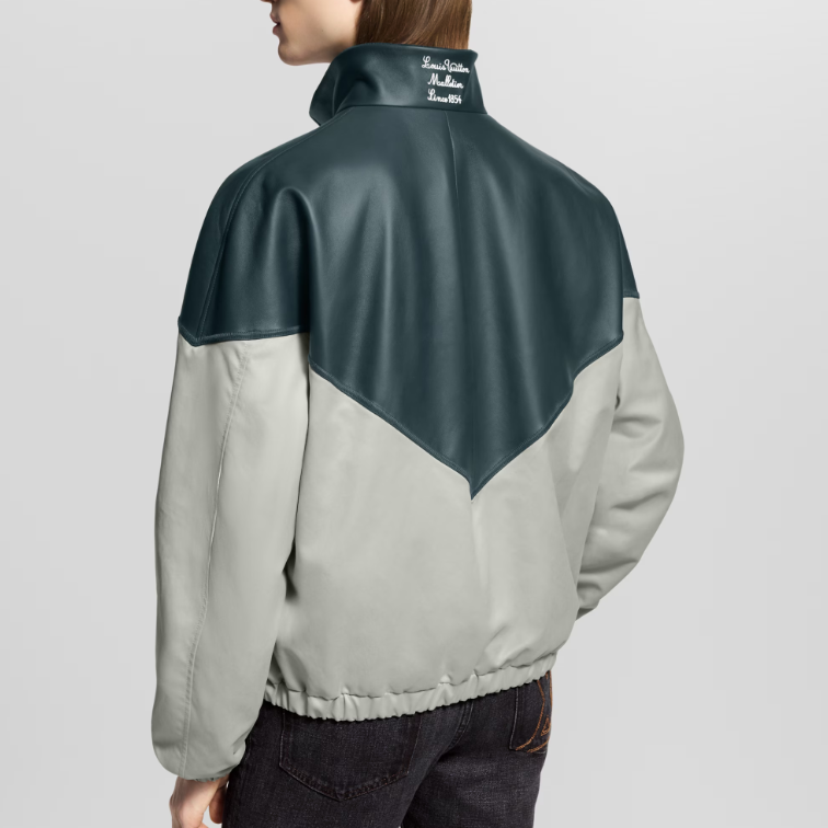 프레피 가죽점퍼 (preppy leather jacket)