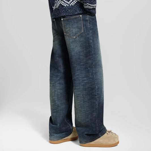 루 워시드 데님진 (Lou Washed Denim Jeans)