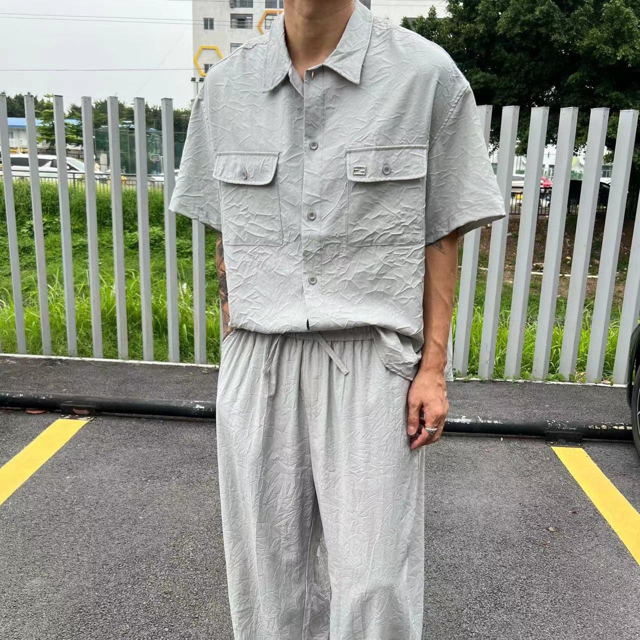루즈 텍스트 셔츠 (loose text shirt)