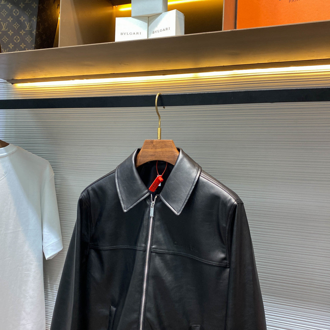 까나쥬 퀄팅 가죽자켓 (Cannage quilted leather jacket)