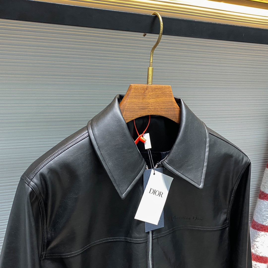 까나쥬 퀄팅 가죽자켓 (Cannage quilted leather jacket)
