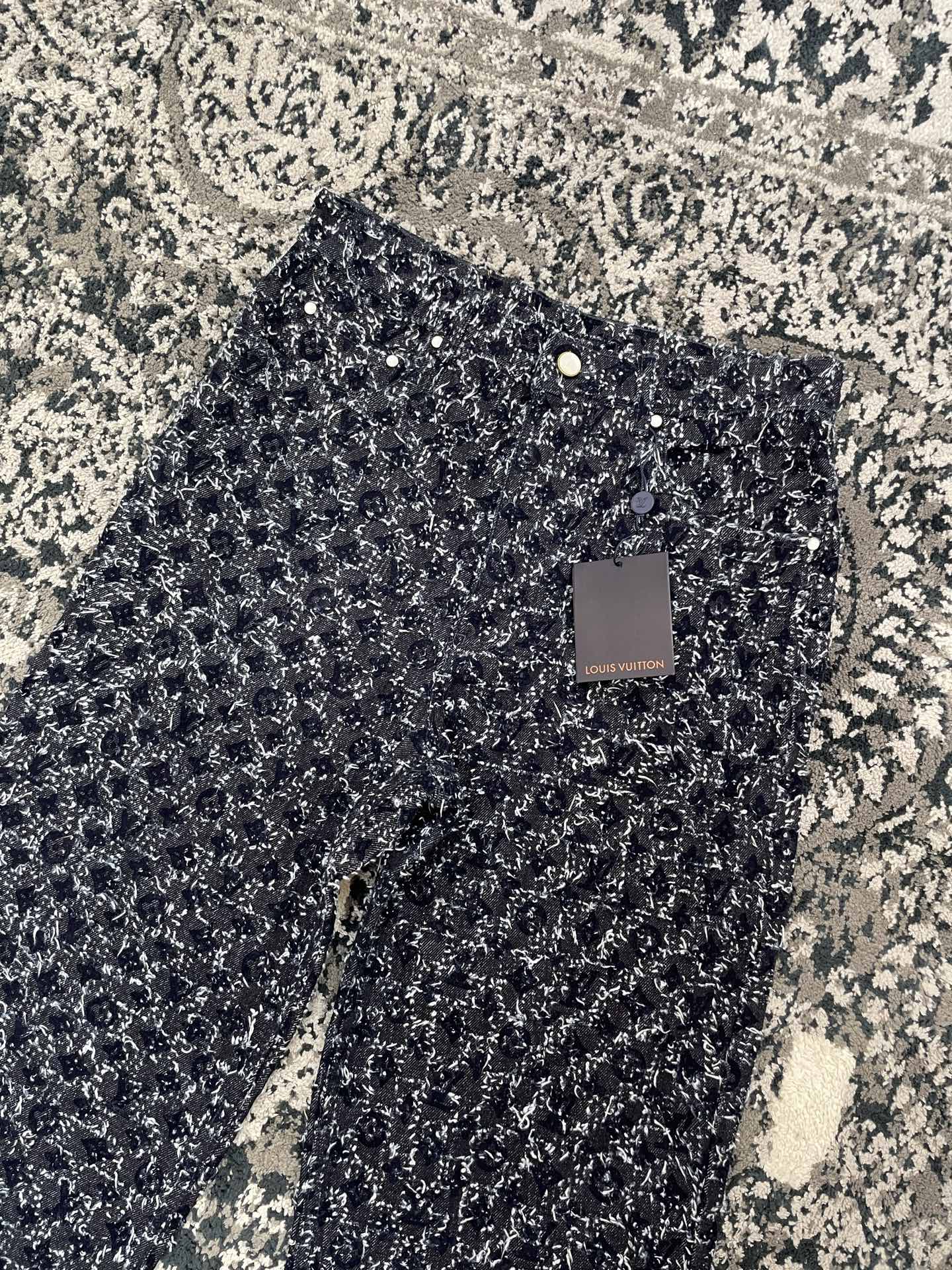 크로셰 데님 재킷, 청바지 (Crochet denim jacket, jeans)