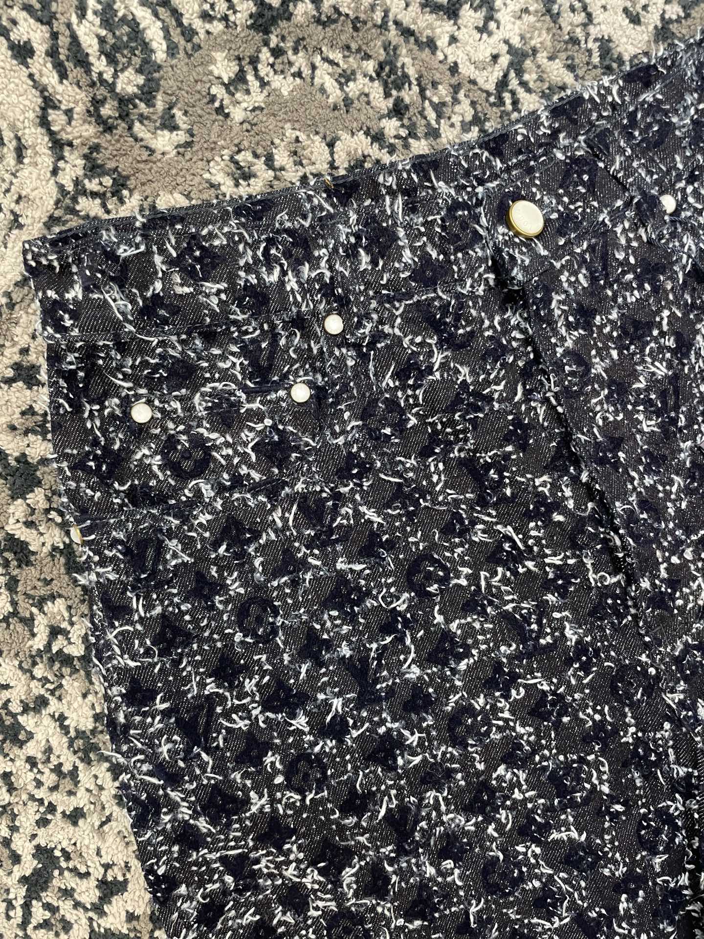 크로셰 데님 재킷, 청바지 (Crochet denim jacket, jeans)