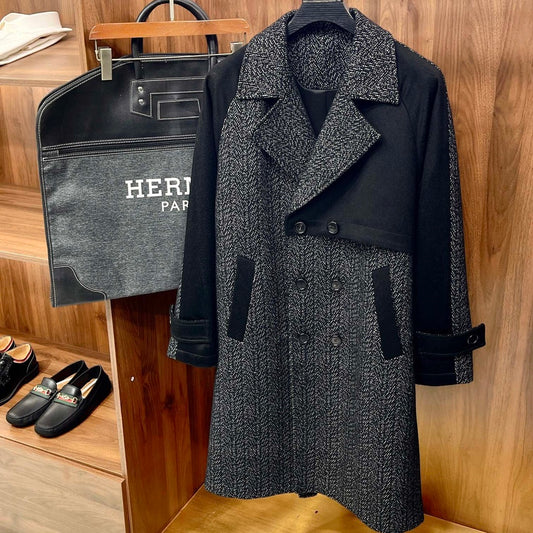 더블 브레스티드 캐시미어코트 