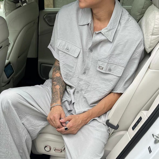 루즈 텍스트 셔츠 (loose text shirt)