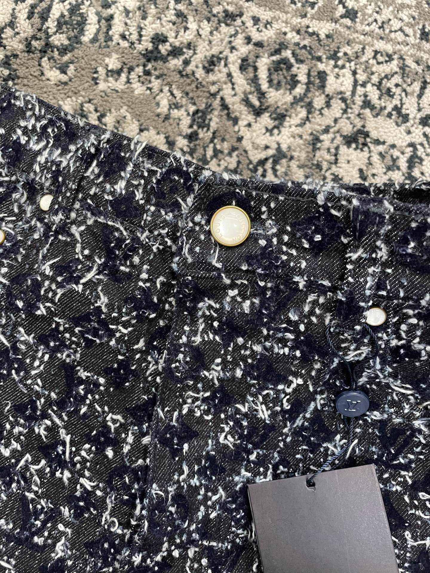 크로셰 데님 재킷, 청바지 (Crochet denim jacket, jeans)