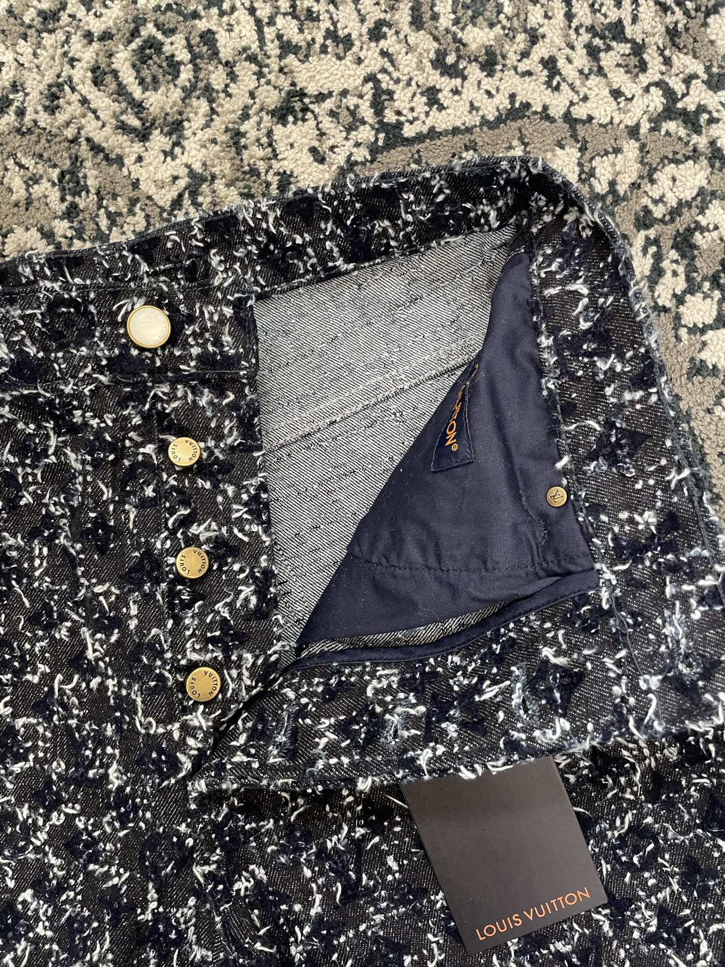 크로셰 데님 재킷, 청바지 (Crochet denim jacket, jeans)
