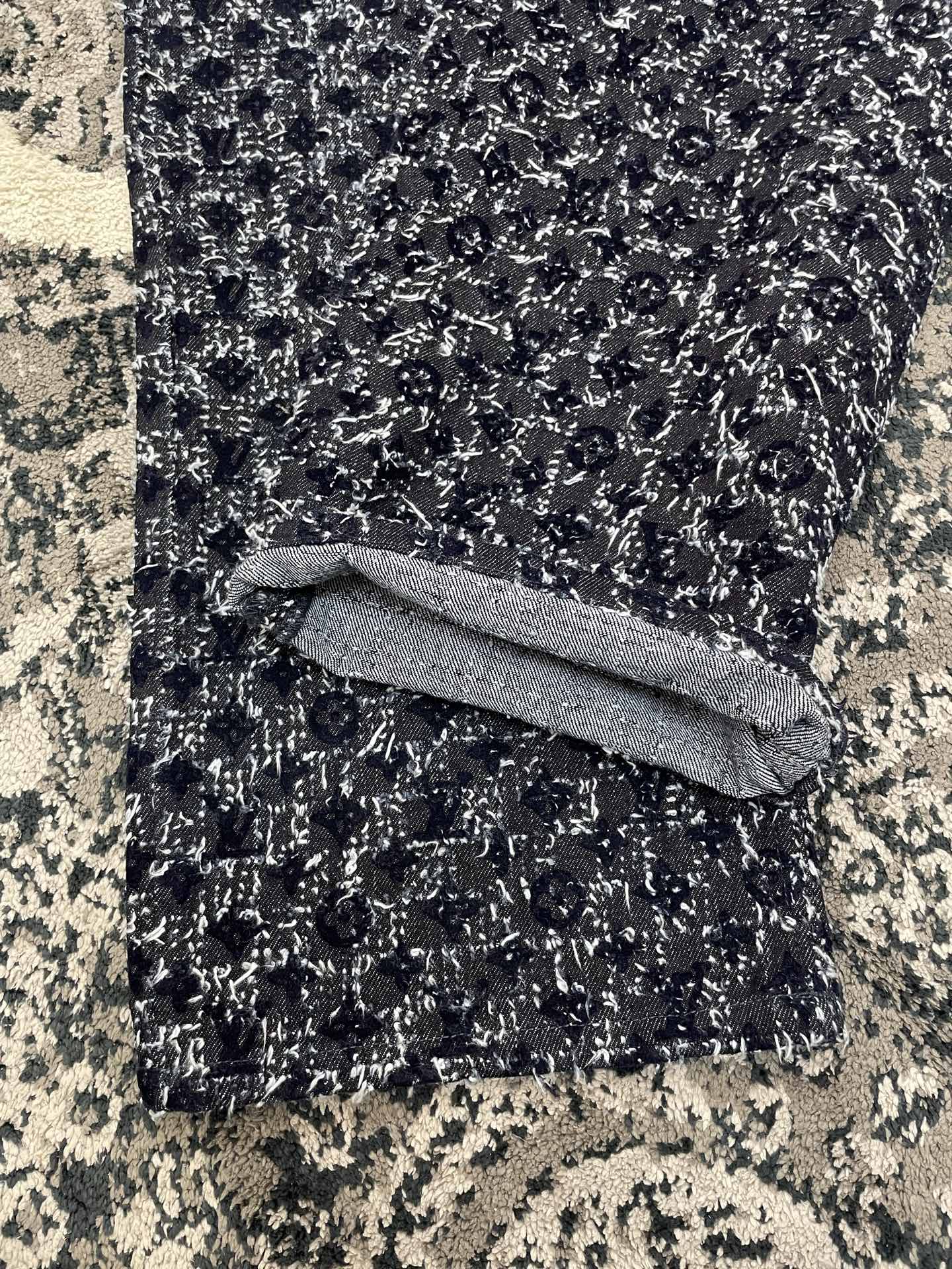 크로셰 데님 재킷, 청바지 (Crochet denim jacket, jeans)