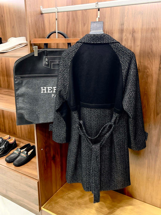 더블 브레스티드 캐시미어코트 