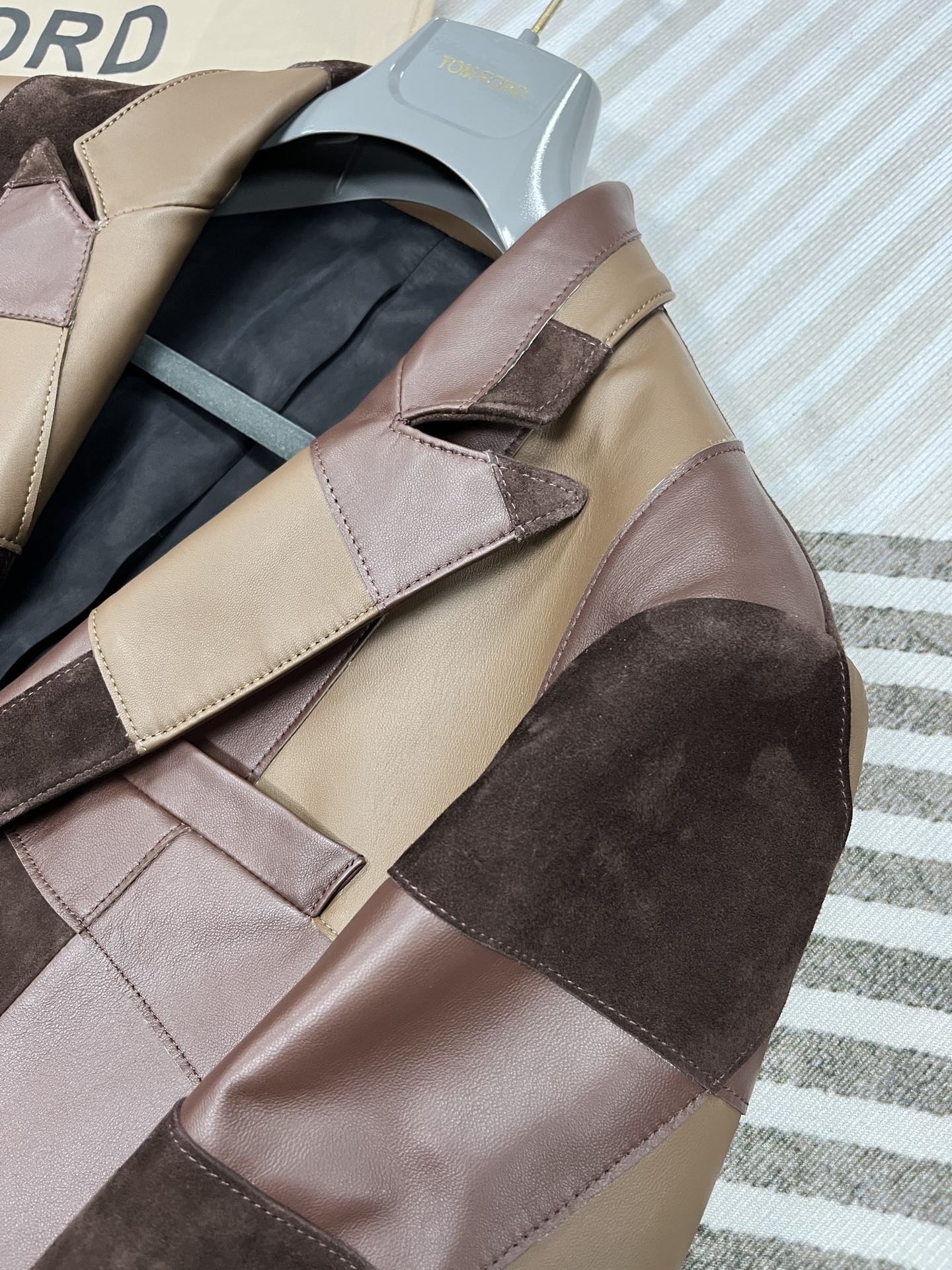 패치워크 가죽자켓 (patchwork leather jacket)