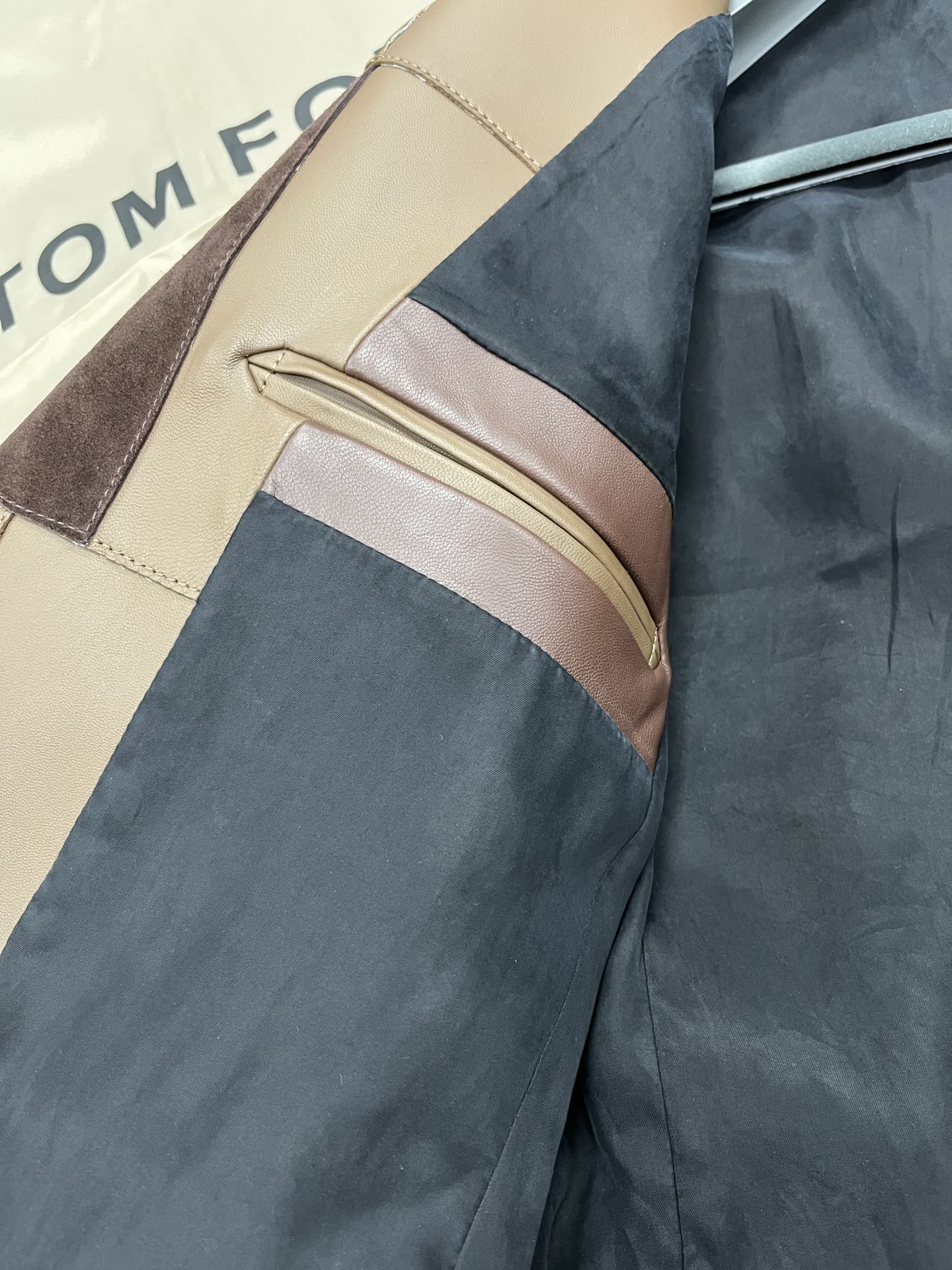 패치워크 가죽자켓 (patchwork leather jacket)