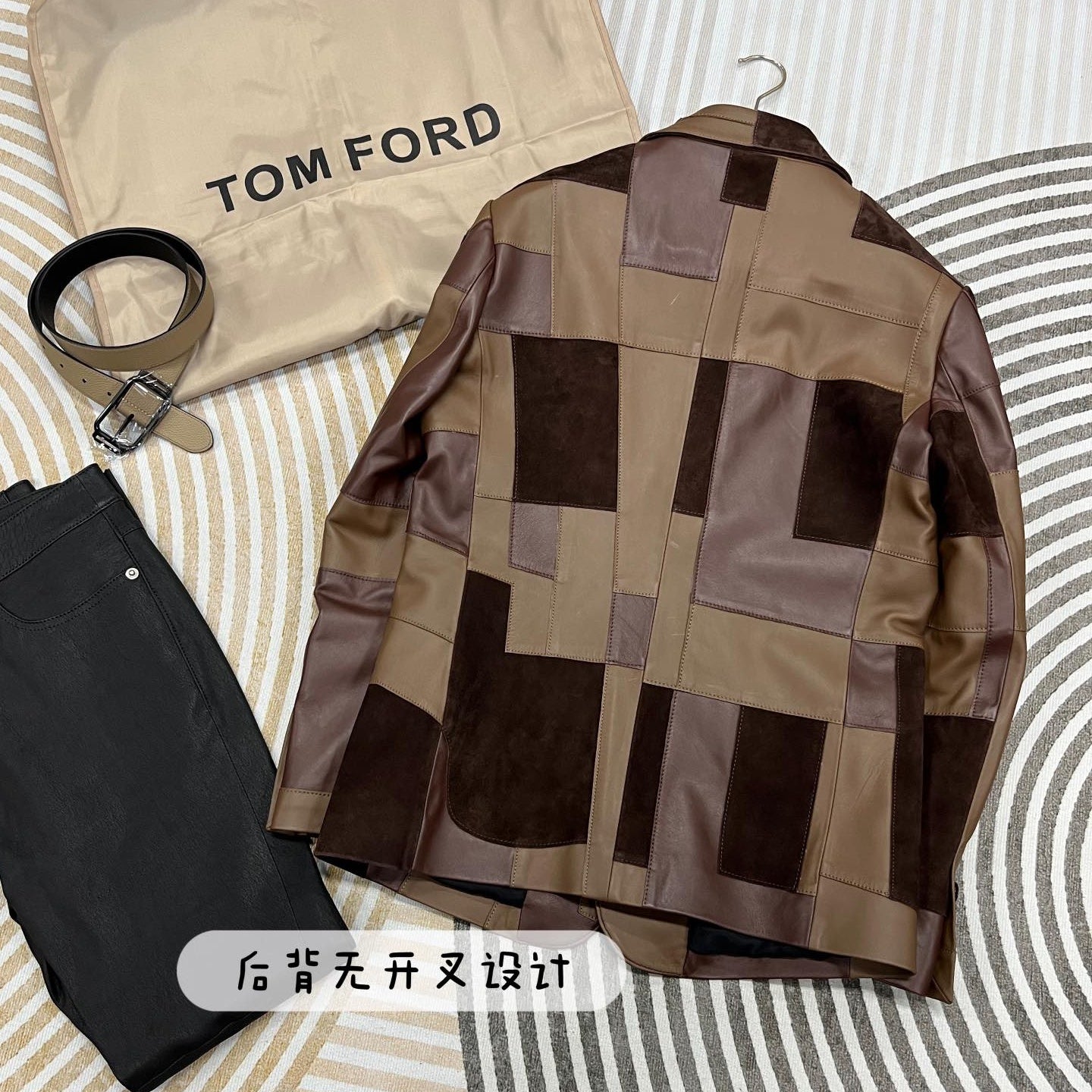 패치워크 가죽자켓 (patchwork leather jacket)