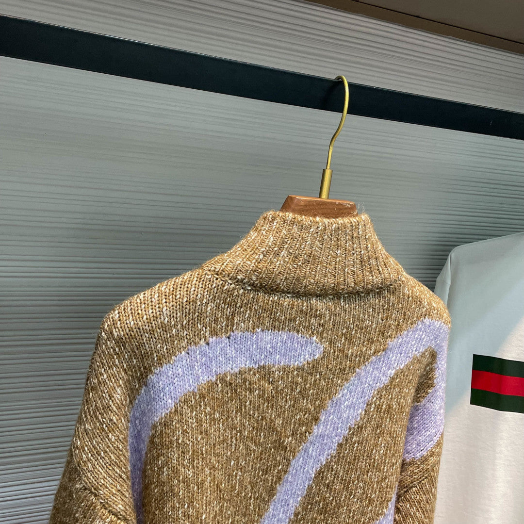 인타르시아 터틀넥 (Intarsia turtleneck)