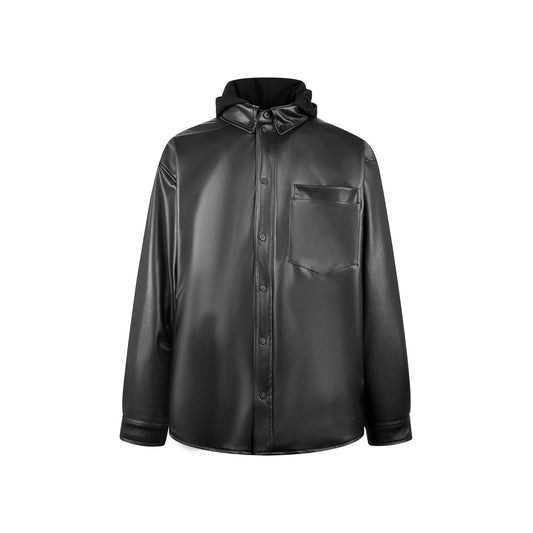 프렌치 가죽후드자켓 (French leather hooded jacket)