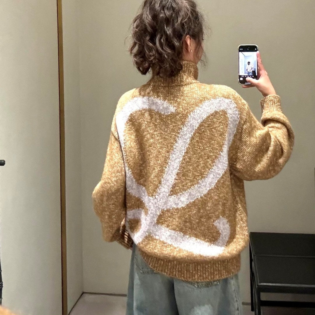인타르시아 터틀넥 (Intarsia turtleneck)
