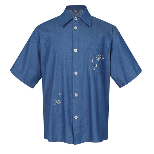 샴브레이 숏팬츠 (Chambray shorts)